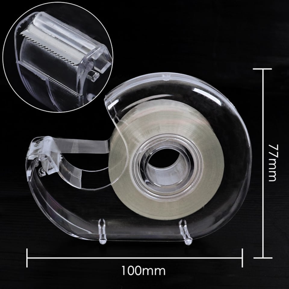 image 1 of Clear Transparent Tape with Dispenser 18mm x 33m