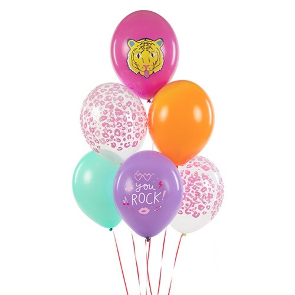 image 1 of Assorted You Rock Latex Balloons 30cm / 12 in - Pack of 6