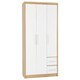 image 1 of Seville 3 Door 2 Drawer Triple Wardrobe White