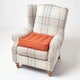 image 7 of Homescapes Terracotta Cotton Armchair Booster Cushion Orange