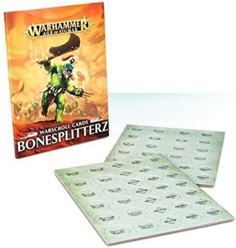 image 1 of Games Workshop Warhammer Age of Sigmar Warscroll Cards Bonesplitterz