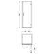 image 2 of Balterley 760mm Hinged Door 6mm Glass