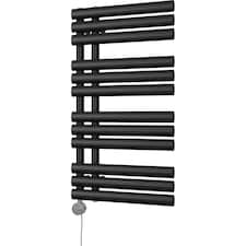 Percival - Black Electric Towel Rail H884mm x W500mm 400w Thermostatic