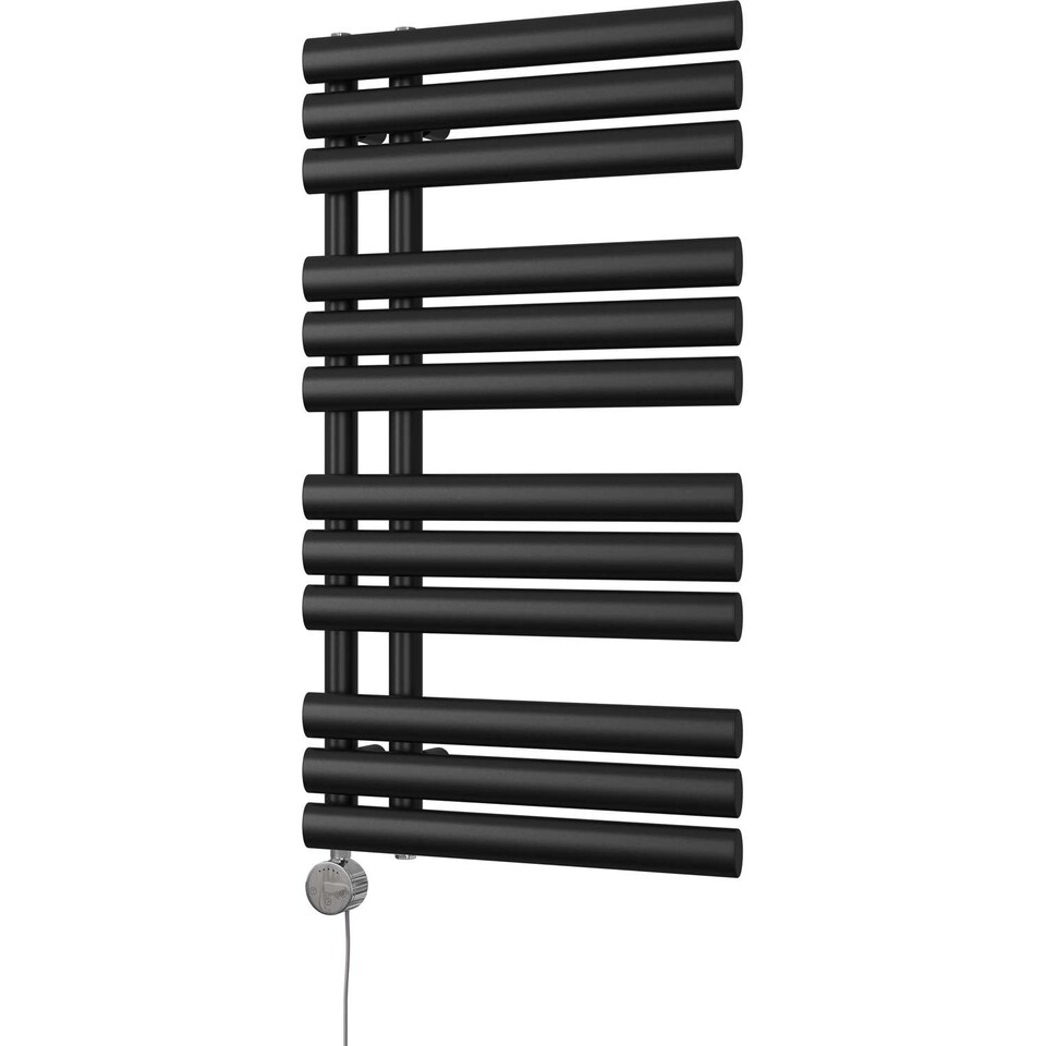 image 1 of Percival - Black Electric Towel Rail H884mm x W500mm 400w Thermostatic