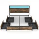 image 1 of COSTWAY King Size Bed Frame Metal Platform LED Lights