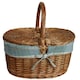 image 7 of Light Steamed Oval Lidded Wicker Basket with Lining Cream | Cream | One Size