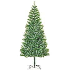 HOMCOM 7FT Home Decoration Artificial Christmas Tree Xmas Gift Metal Stand
