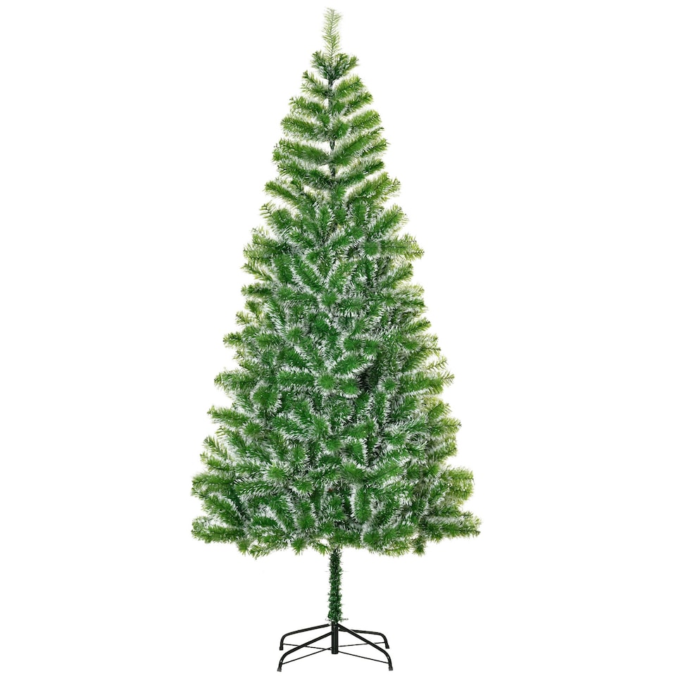 image 1 of HOMCOM 7FT Home Decoration Artificial Christmas Tree Xmas Gift Metal Stand
