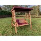 image 1 of Traditional Brighton Two Seater Swing With 1 x Bench Cushion Burgundy & 1 x Scatter Cushion Burgundy