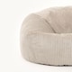 image 6 of Kingston Cord Adults Bean Bag Chair and Pouffe, Ready Filled Beanbag and Footstool Stone Beige | Cream | Natural | 2