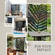 image 5 of Outsunny 6.5FT Metal Outdoor Privacy Screen Panel with Stand, Banana Leaf Style