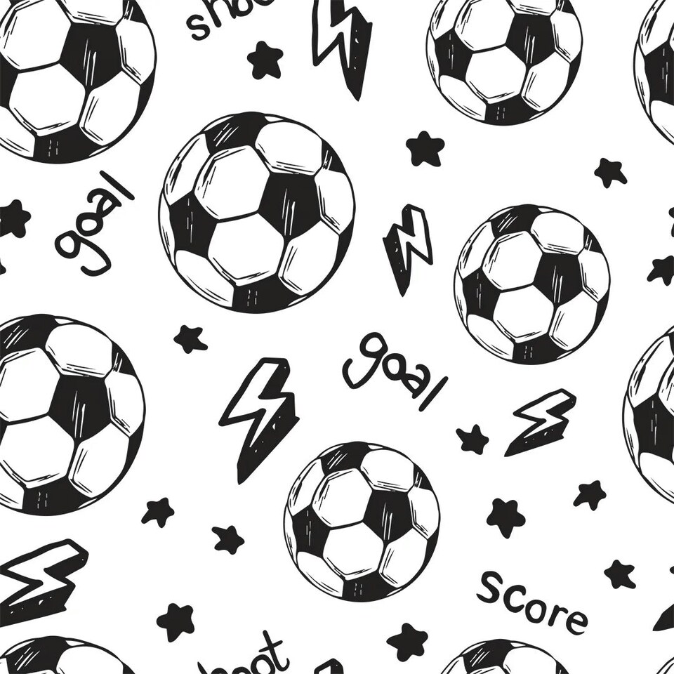image 1 of Goal! Wallpaper in Monochrome Multi