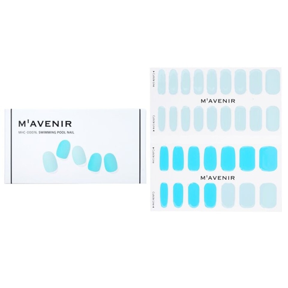 image 1 of Nail Sticker (blue) - # Swimming Pool Nail - 32pcs Blue