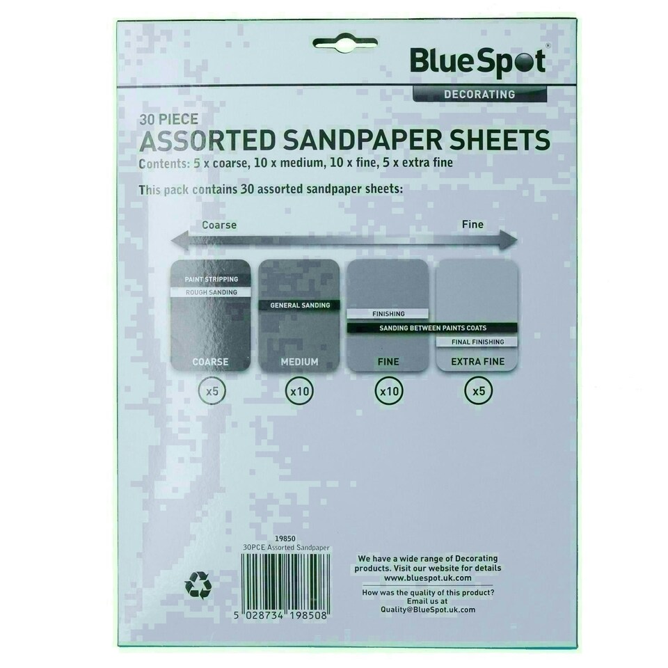 image 1 of Mixed Grit Sandpaper Sanding Sheets For Metal Wood Plastic 60 - 240 Grit 300pc