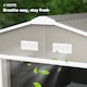 image 8 of Outsunny 13 x 11ft Garden Shed Storage with Foundation Kit & Vents Light Grey