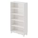 image 4 of Wide Shelf Tier Wooden Bookcase Shelving Modern Open Display Storage Cabinet | White | White 5 Tier Wide | 1