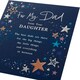 image 3 of Starry Design Dad Birthday Card From Your Daughter