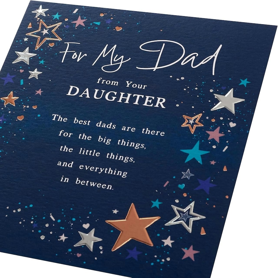 image 1 of Starry Design Dad Birthday Card From Your Daughter