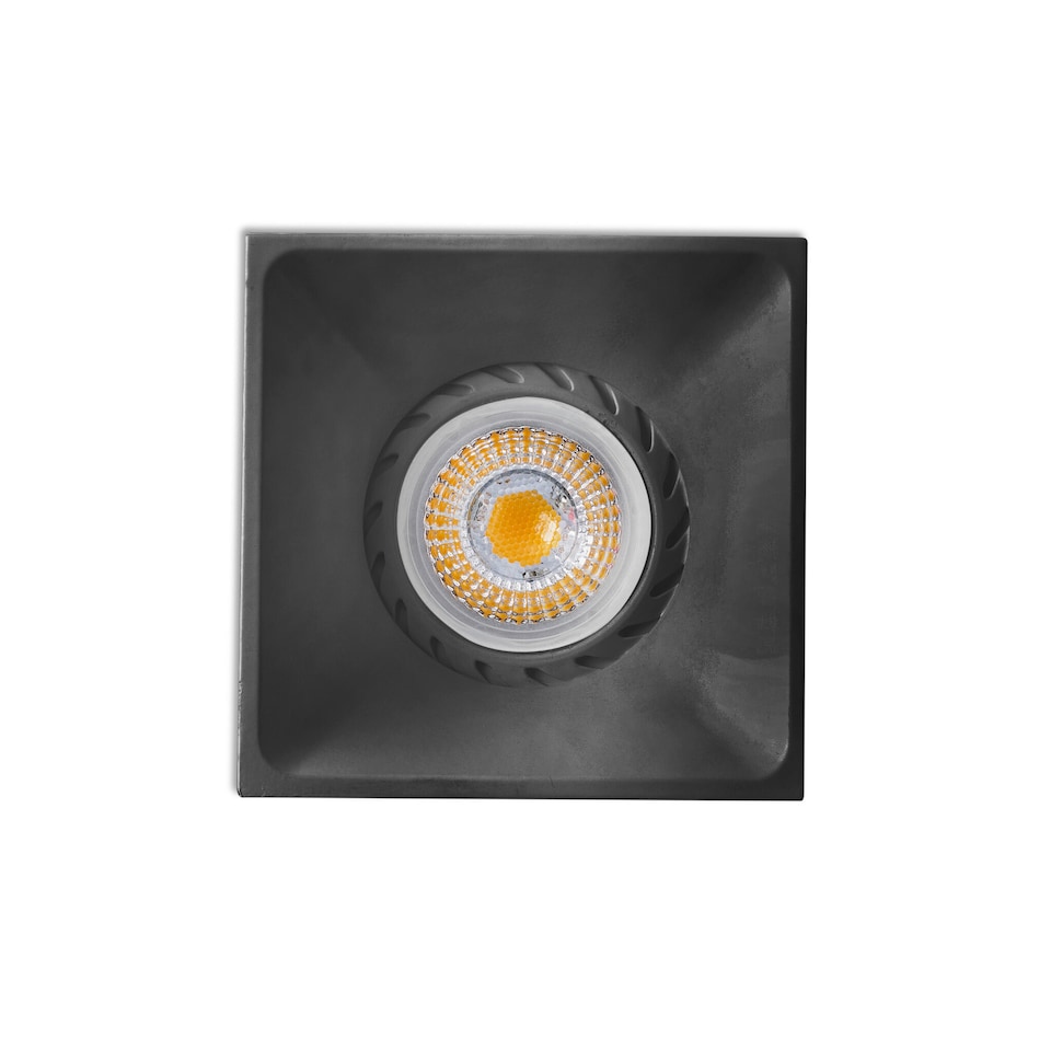 image 1 of Neon Black recessed Downlight 1x GU10 Square