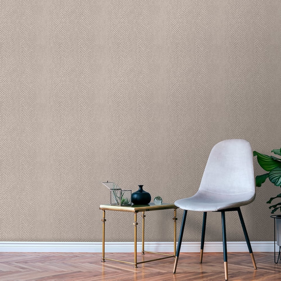 image 1 of Galerie Enchanted Naja Beige Wallpaper