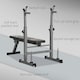 image 7 of HOMCOM Adjustable Weight Bench with Barbell Rack, Dip Station, Grey