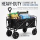image 4 of Foldable Wagon Cart with Adjustable Handle for Camping Shopping