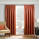 image 5 of Matrix Orange Curtains 66 x 72 inch (168 x 183 cm) Room Darkening Pencil Pleat Thermal Noise Reducing Curtains for Bedroom and Living Room