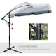 image 4 of Outsunny 2.7m Garden Cantilever Banana Parasol Sun Shade w/ Crank, Dark Grey