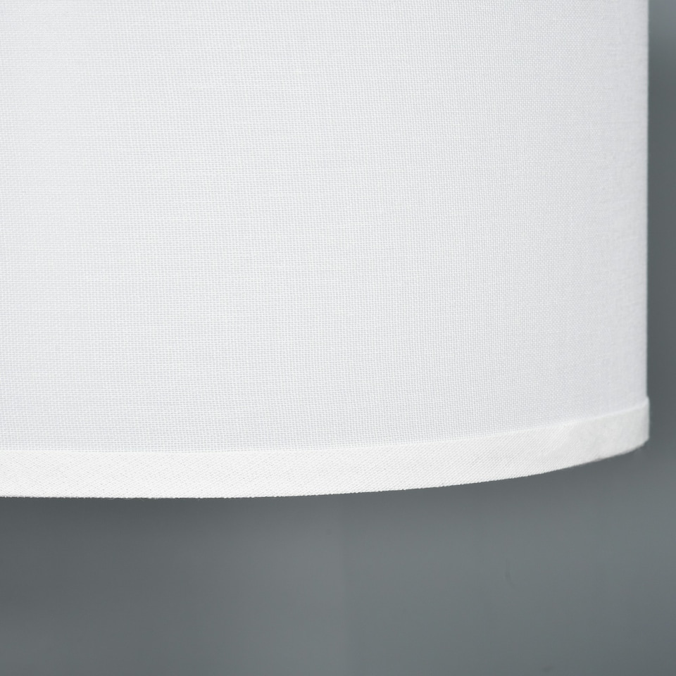 image 1 of HOMCOM Floor Lamp with Linen Lampshade Round Base for Living Room Bedroom