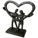 image 7 of Our Shared Heart - Cast Iron Couple Sculpture  A Beautiful Emblem of United Love & Devotion Profound Connection Shared Journey Loving Couple Gift Present