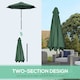image 6 of Outsunny Outdoor Market Table 3(m) Parasol Umbrella Sun Shade with 8 Ribs, Green