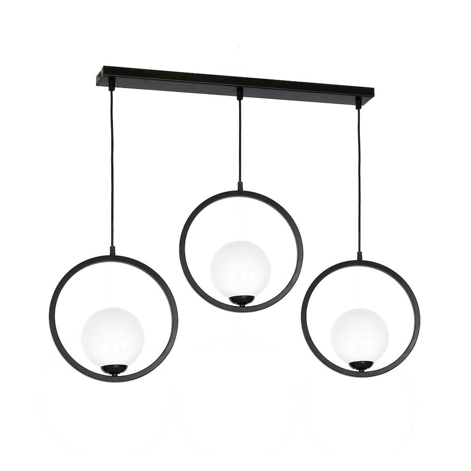 image 1 of Milagro Pendant Lamp Boston 3XE14 Black