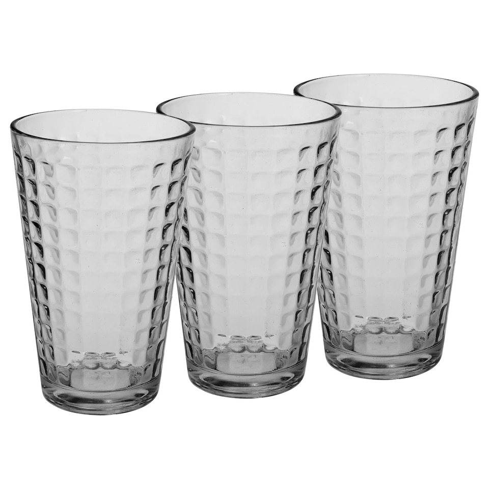 image 1 of 300ml Drinking Glasses Sets Glassware Cup Patterned Water Juice Cocktail Tumbler | Clear | Clear | Set of 12 Berlin