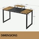 image 5 of Industrial Writing Desk With Moveable Monitor Mount Brown