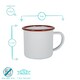 image 3 of Argon Tableware White Enamel Espresso Cups - 130ml - Red - Pack of 6 Red