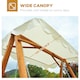 image 3 of Outsunny Swing Chair 3 Seater Swinging Wooden Hammock Garden Seat