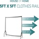 image 8 of Clothes Rail Superior Heavy Duty Metal With Wheels Rack 5FT Long x 5FT Tall Black | One Size