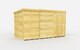 image 1 of 11 x 7 Feet Pent Shed - Double Door Without Windows - Wood - L214 x W329 x H201 cm | Brown
