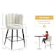 image 6 of HOMCOM Bar Stools Set of 2, Breakfast Barstools with Backs, Cream