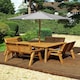 image 2 of Eight Seater Square Table Set with Cushions - W250 x D250 x H98 - Fully Assembled - Grey