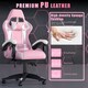 image 3 of Rattantree Reclining PU Leather Gaming Chair With Lumbar Support