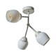 image 4 of ValueLights Modern 3 Way Aged Metal Effect Ceiling Light Fitting With White Glass Shades