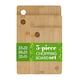 image 1 of Nicola Spring 3pc Bamboo Chopping Board Set 100% Bamboo Natural Cutting Serving Worktop Saver Boards Brown
