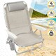 image 3 of Folding Chair with Headrest Aktive Ibiza Beige 51 x 76 x 45 cm (2 Units) N/A