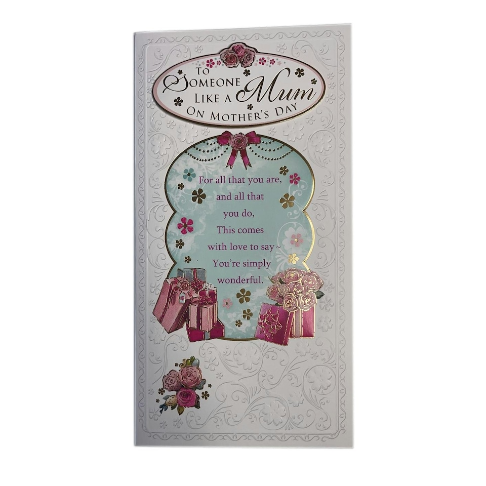 To Someone Special Like Mum Gifts Design Mother's Day Card