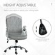 image 3 of Vinsetto Home Office Chair with Adjustable Height Tilt Function Grey | Grey | One Size