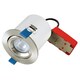 image 2 of First Choice Lighting Set of 8 Fire Rated Downlights Satin Chrome Tilt Fire Rated Recessed Downlights Chrome
