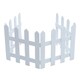 image 3 of Living and Home Wooden Christmas Tree Picket Fence for Decoration - White
