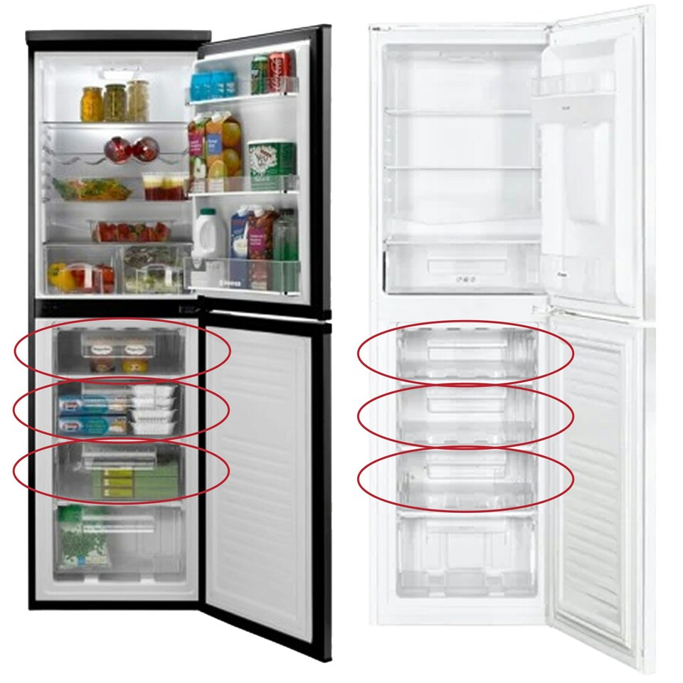 image 1 of Hoover Freezer Drawer Top Upper Middle Container Basket 390mm x 380mm x 180mm Clear