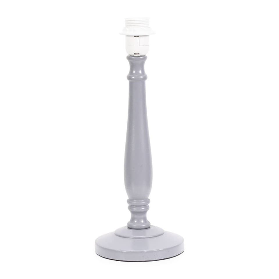 image 1 of ValueLights Victoria Grey Wood Table Lamp Base Only | Grey